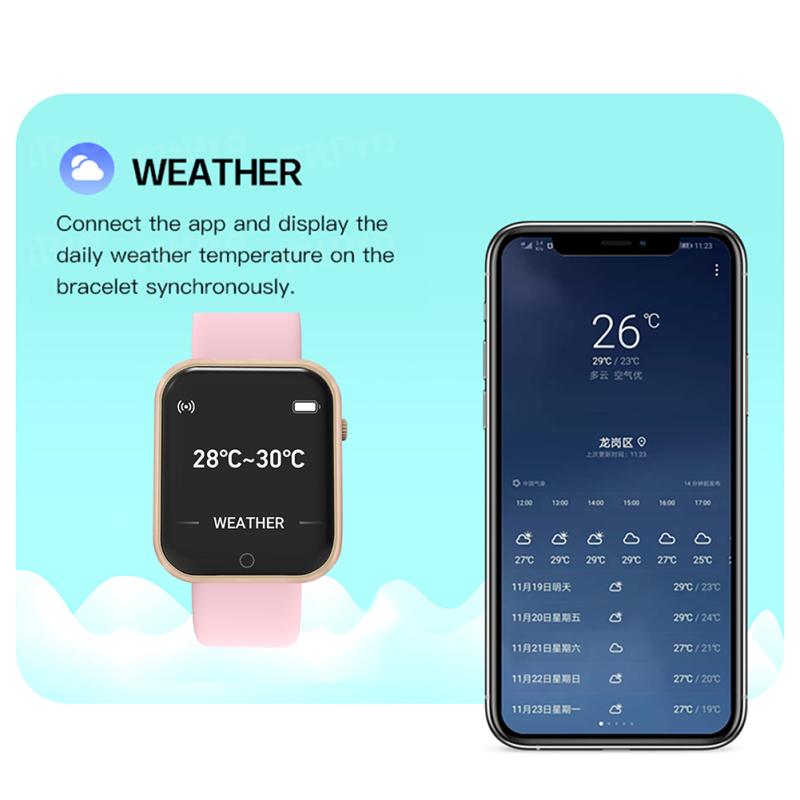 Smartwatch Sporterkennung Herzfrequenz Blutdrucküberwachung Bluetooth-kompatibel Schrittzähler