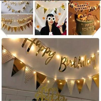 12PCS, Triangular Flags, Hanging Triangular Flags, Used for Decorating Festivals, Weddings, and Birthday Parties