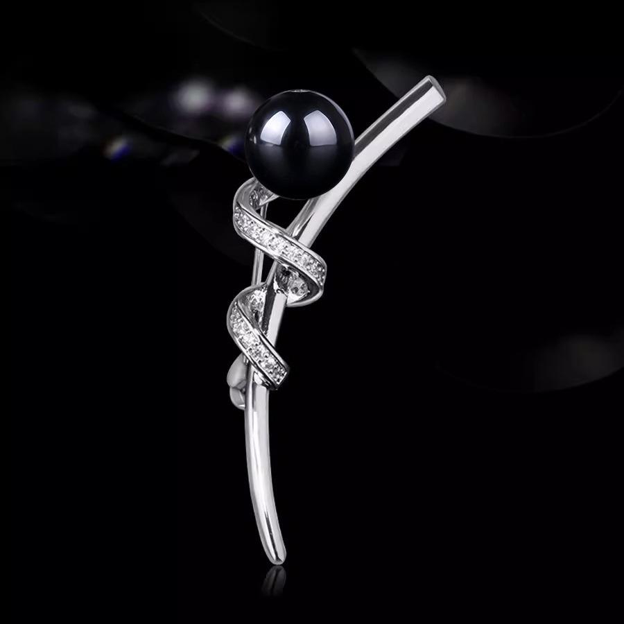 

Простая модная брошь из ленты, высококачественный женский универсальный темпераментный жемчужный корсаж, нишевый дизайн, булавка, аксессуары для костюма