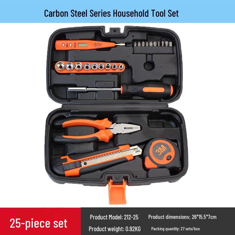 Carbon Steel Hand Tool Kit for Home, Vehicle, and Auto Repair