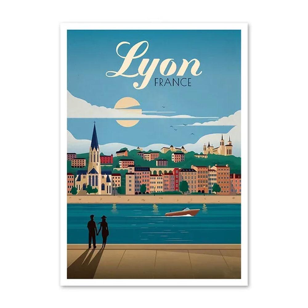 

Vintage Famous City Travel Poster Canvas Painting Nature Tourism Rome Toronto Landscape Wall Art Print for Interior Home Decor 21X30CMNo Framed