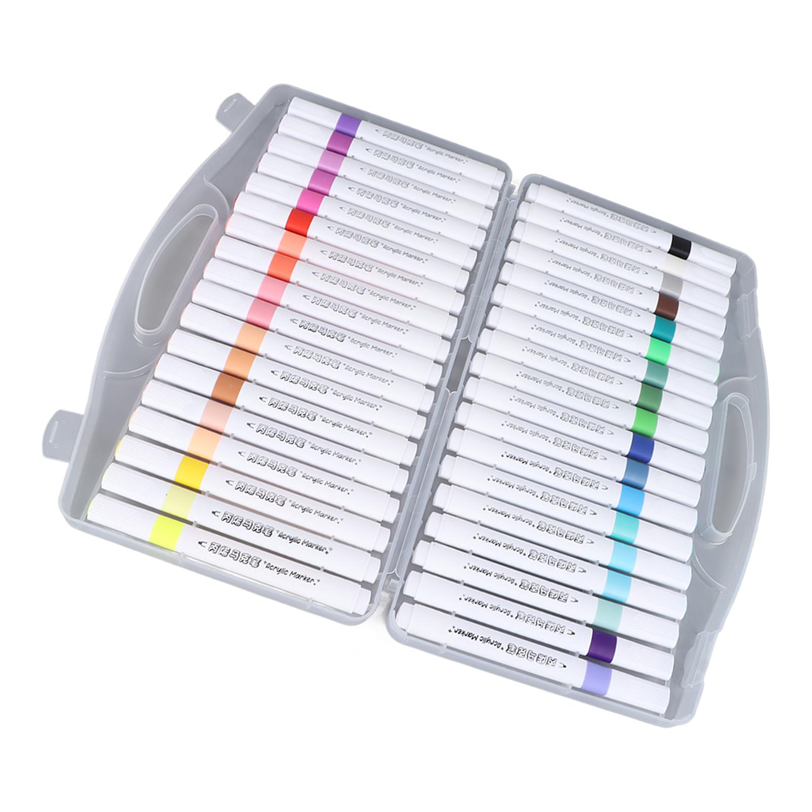 

36 цветов акриловые маркеры для рисования с высокой степенью покрытия, треугольные акриловые маркеры для самостоятельного рисования