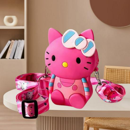 Kuromi & My Melody Cute Silicone Crossbody Bag - Fashionable Children's Coin Purse & Women's Storage Bag