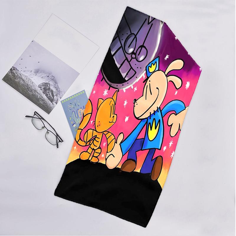 Dog Man Fashion Beach Towel: Ideal for Summer Adventures Soft, absorbent and quick drying suitable for swimming and bathing