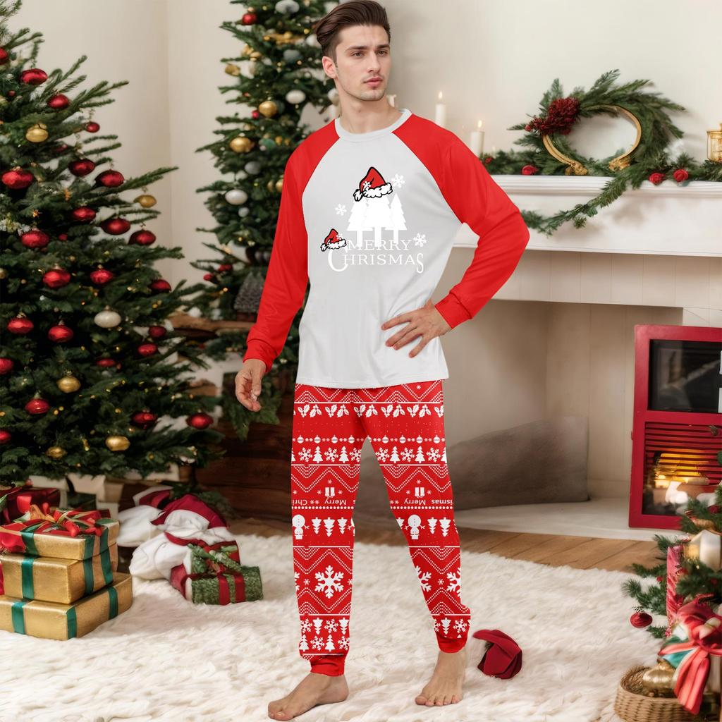 Druk Piżamy Słodki Zestaw Rodzinny, Ubrania Domowe, Zestaw Rodzinny Top z Długim Rękawem Spodnie