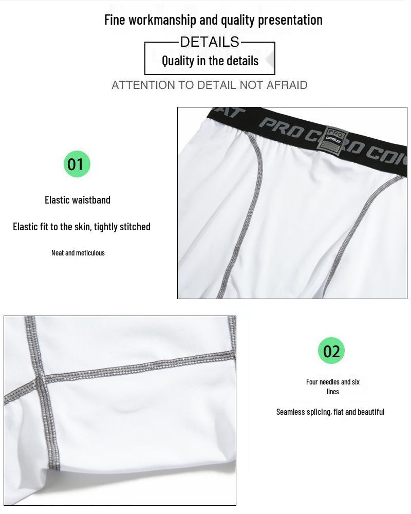 Men's Breathable Sweat-Wicking Compression Running Shorts for Outdoor Sports & Gym