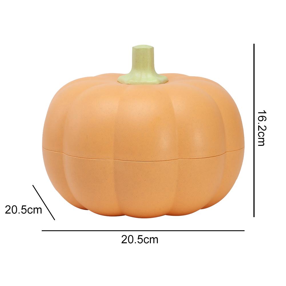 Double Layer Pumpkin Bowl for Fall Home Party Snack Holder for Halloween Party Pumpkin Fruit Candy Bowl Food Storage Container