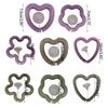 Fish Feeding Ring Safe Floating Feeders Food Circle with Suction Cup for Guppy Bettas Easy to Install Heart/Flower Shape