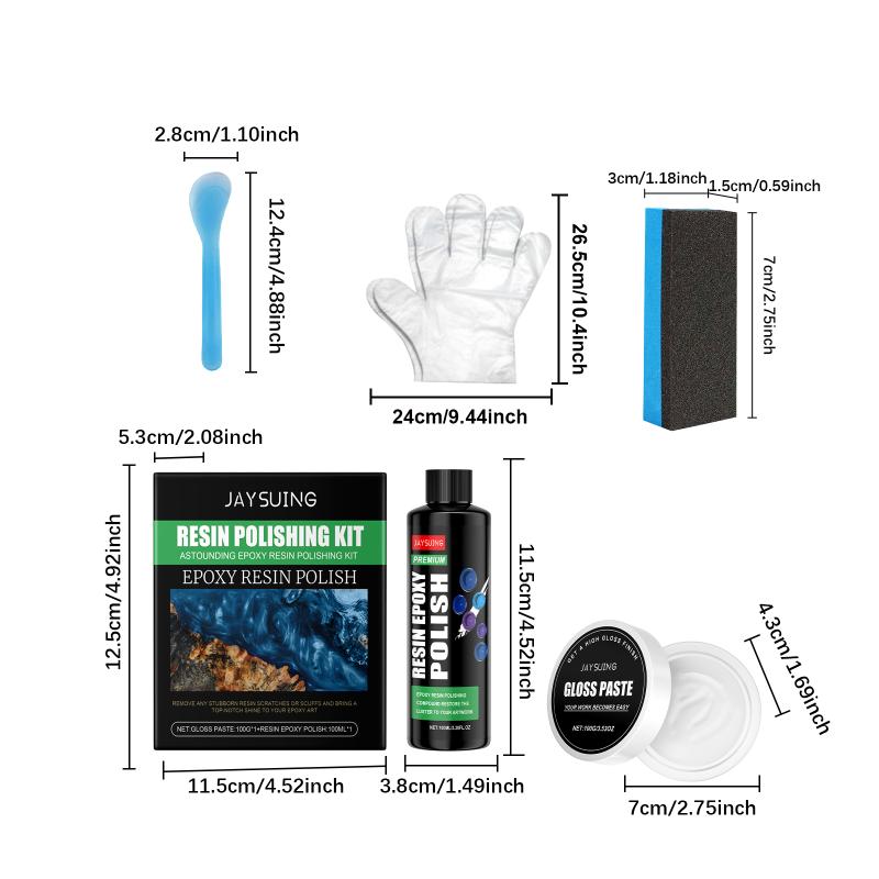Resin Polishing Compound Kit for Epoxy Desktop Arts Smooth Scratch Removal Set Home Decoration Projects