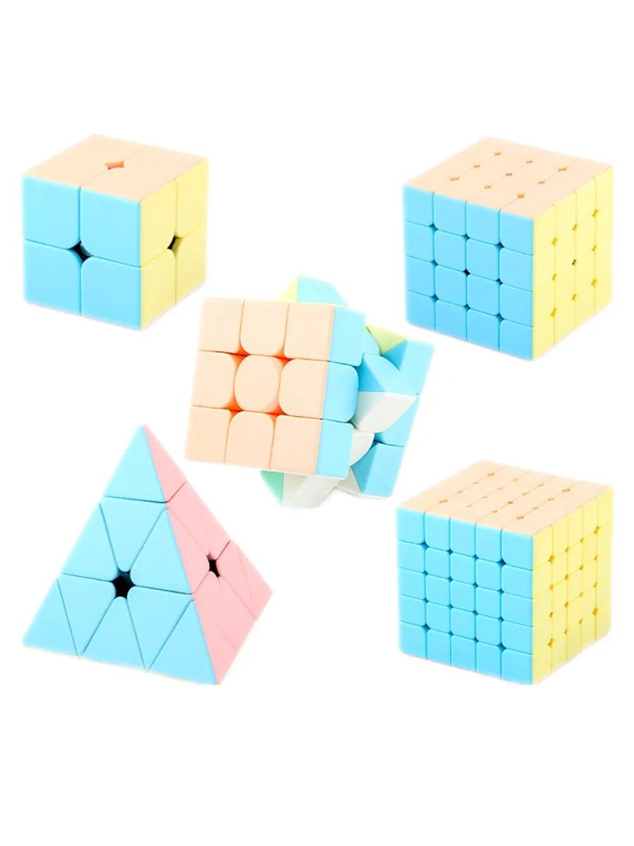 Cuburi Magice MoYu MeiLong Macaron 2x2 3x3 4x4 5x5 Piramidă Cub Roz Profesional de Viteză 2x2x2 3x3x3 4x4x4 5x5x5 Puzzle Fără Stickere