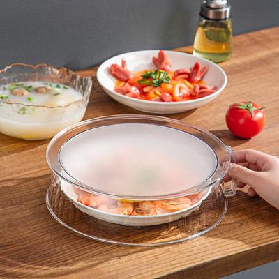 Couvercle anti-éclaboussures pour micro-ondes avec poignée Couvercle de protection alimentaire Couvercle chauffant résistant aux insectes Couvercle anti-éclaboussures empilable Couvercle chauffant pour aliments facile à laver