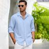 Men's Solid Color Lapel Shirt Casual Loose Fashion Cardigan Top
