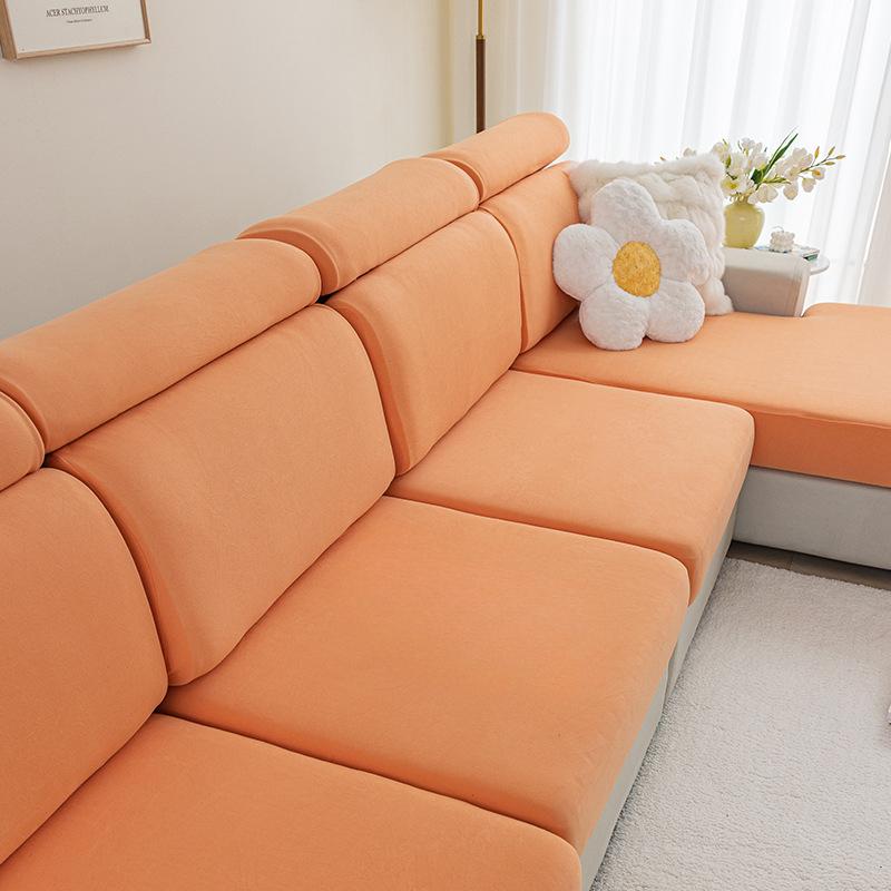 Simple Double-Layer Sofa Elastic Non-Slip Sofa Slipcover Living Room Four Seasons Universal Breathable Thickening Sofa Cushion Cover