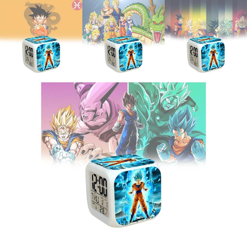 Dragon Ball Z Led Digital Alarm Clock With Color Changing Light For Kids Room Decor