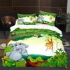 Monkey Duvet Cover King Queen Lovely Cartoon Animal Bedding Set for Kids Boy Girl Green Jungle Tree Polyester Quilt Cover