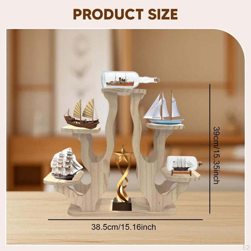 Tisch-Pflanzenständer Display Holzregal Mini für Kunstwerke Sammlerstücke