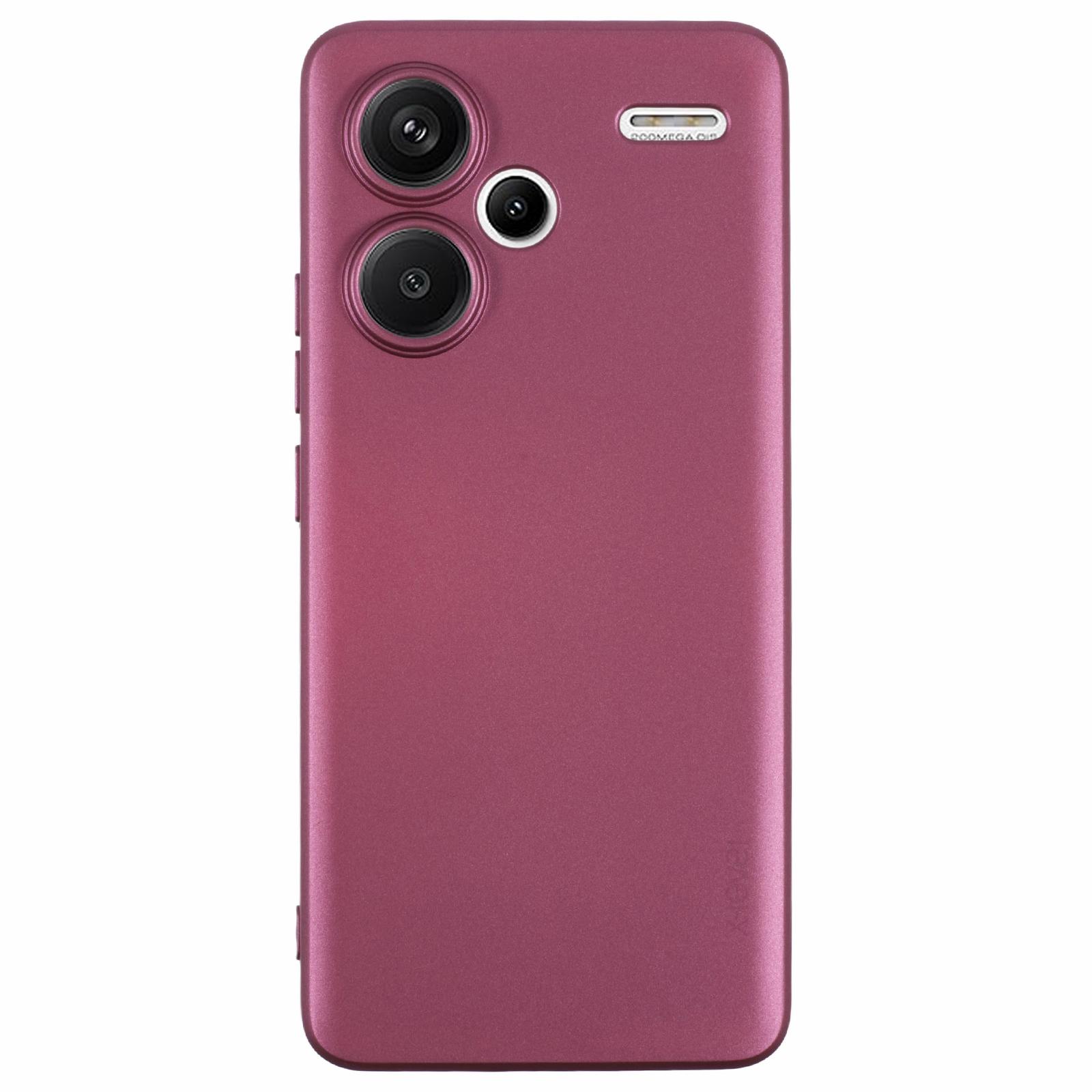 

Guardian Series For Xiaomi Redmi Note 13 Pro+ 5G Phone Case Matte TPU Phone Cover Wine Red