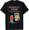 Funny Respect Your Elders Gaming Control Retro Funny Gamer Gift Unisex T-Shirt
