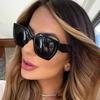 Outdoor Big Frame Square Sunglasses Women Men Lovely Geometric Sun Glasses Mirror Black Colors Designer Brand Fashion