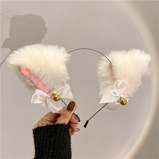 Japanese Lolita Headband & Lace Choker Set with Bow & Bell.
