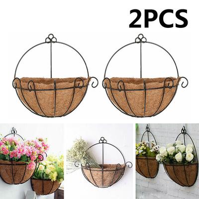 2x Wandbehang Pflanzgefäß Garten Blumentopf Pflanzenkorb Outdoor Indoor Home Decor
