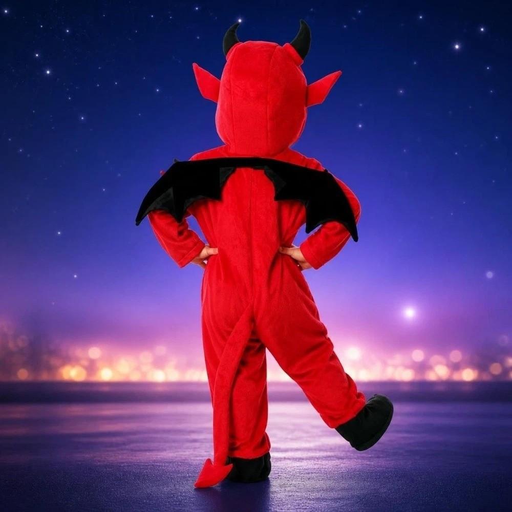 Bat Wings Halloween Bat Bodysuit Devil Horn Kids Cosplay Costume Performance Property