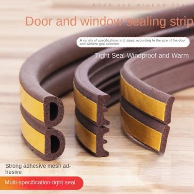 New Foam Door Seal Strip D/E/I/P Type Flexible Weatherstrip Windproof Soundproof Seal Stopper Door