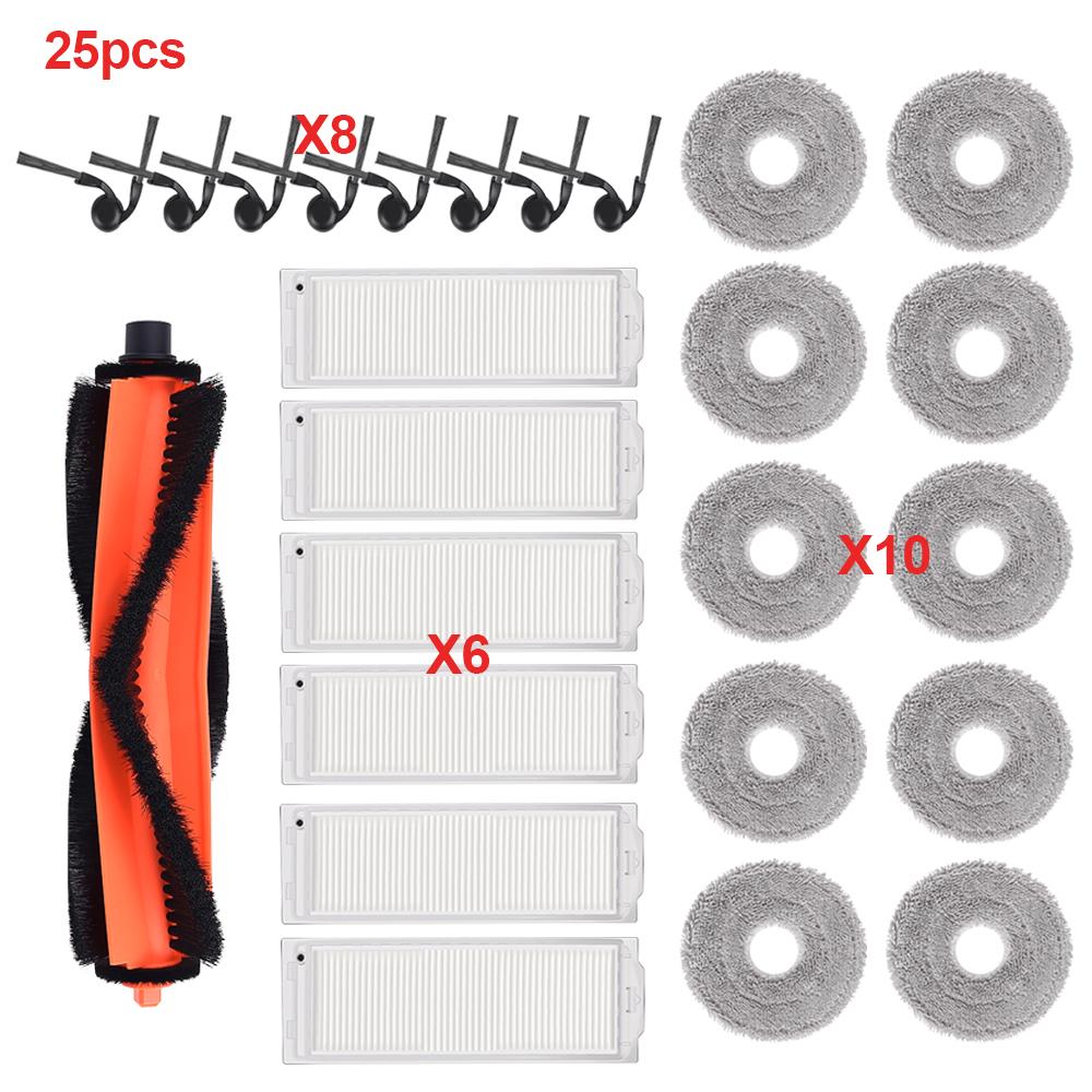 Complete Spare Parts Bundle for Xiaomi S40 PRO / OV71GL Robot Vacuum Mop Cloth Main Roller Side Brushes Dust Bag Washable Filter