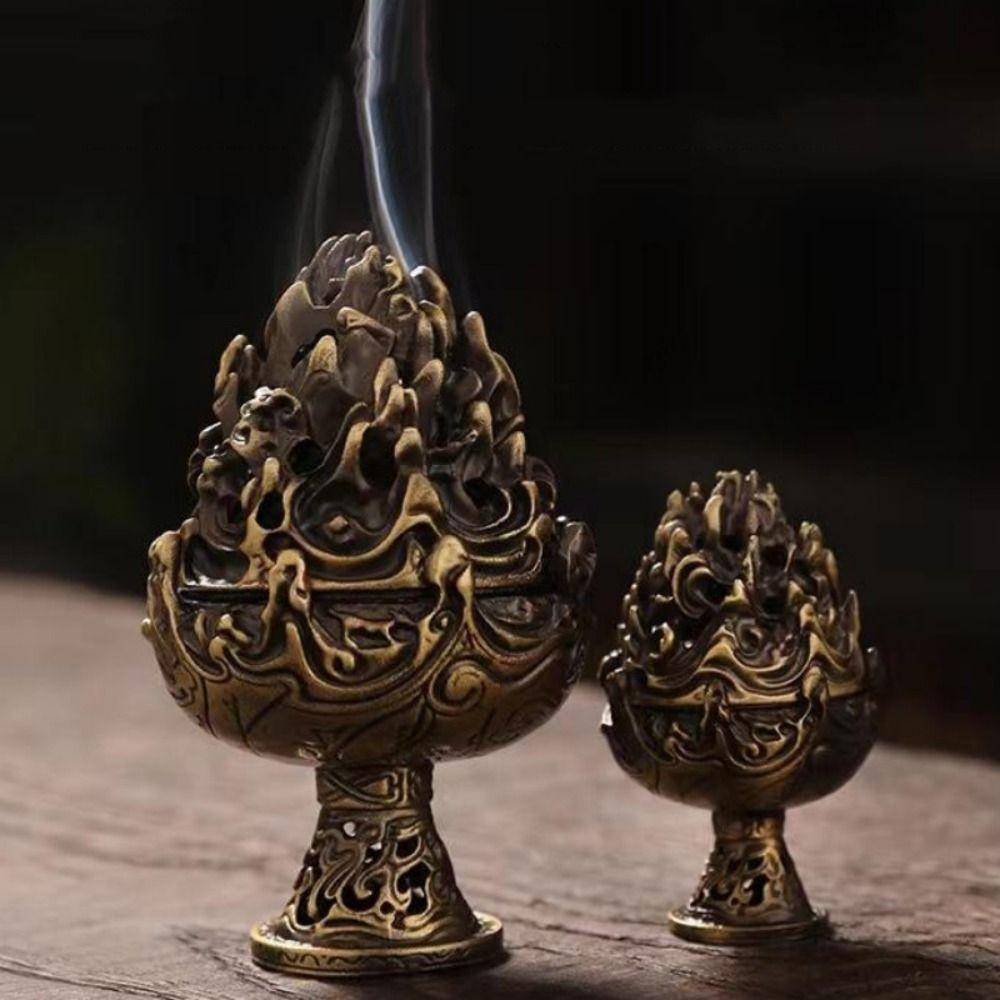 Incense Handmade Tea Ceremony Decorations Yoga Meditation Crafts Figurines Censer Tea Table Ornaments Metal Crafts Incense Tray