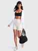 CRZ YOGA Sport Yoga Rundhals Asiatisch XS BH, BH, Camisole, Kabellos, Mit Cups, Schnelltrocknend, Stretch, Passform, Butterluxe, Schwarz,