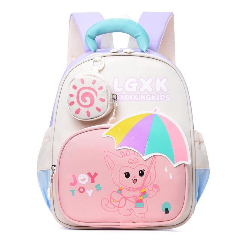 Kids Cartoon Backpack For Preschoolers With Lightweight Nylon And Ergonomic Shoulder Straps For School Use