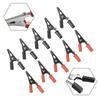 Set of 10 Insulated Electrical Crocodile Clips with 5 Amp Capacity and Screw Holes for Secure Wiring and Testing Applications