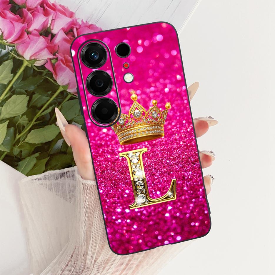 For Tecno Camon 50 4G Case CN5 Luxury Crown Letters Cover Soft TPU Phone Case For Tecno Camon 50 Pro 4G CN5c Camon50 Fundas Bags