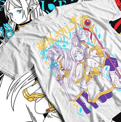 Frieren T-Shirt, Beyond Journeys End Fern Stark Mädchen Anime Geschenke Shirt, Unisex