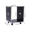 12U Portable Rolling Rack, 100kg Load Mobile Equipment Stand with Wheels for Studio/Audio/Network, Black MDF Cabinet