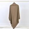 Ice Silk Double-layered Prayer Khimar Hijab Breathable Islamic Dubai Style Long Instant Headscarf Festival And Praying Hijab