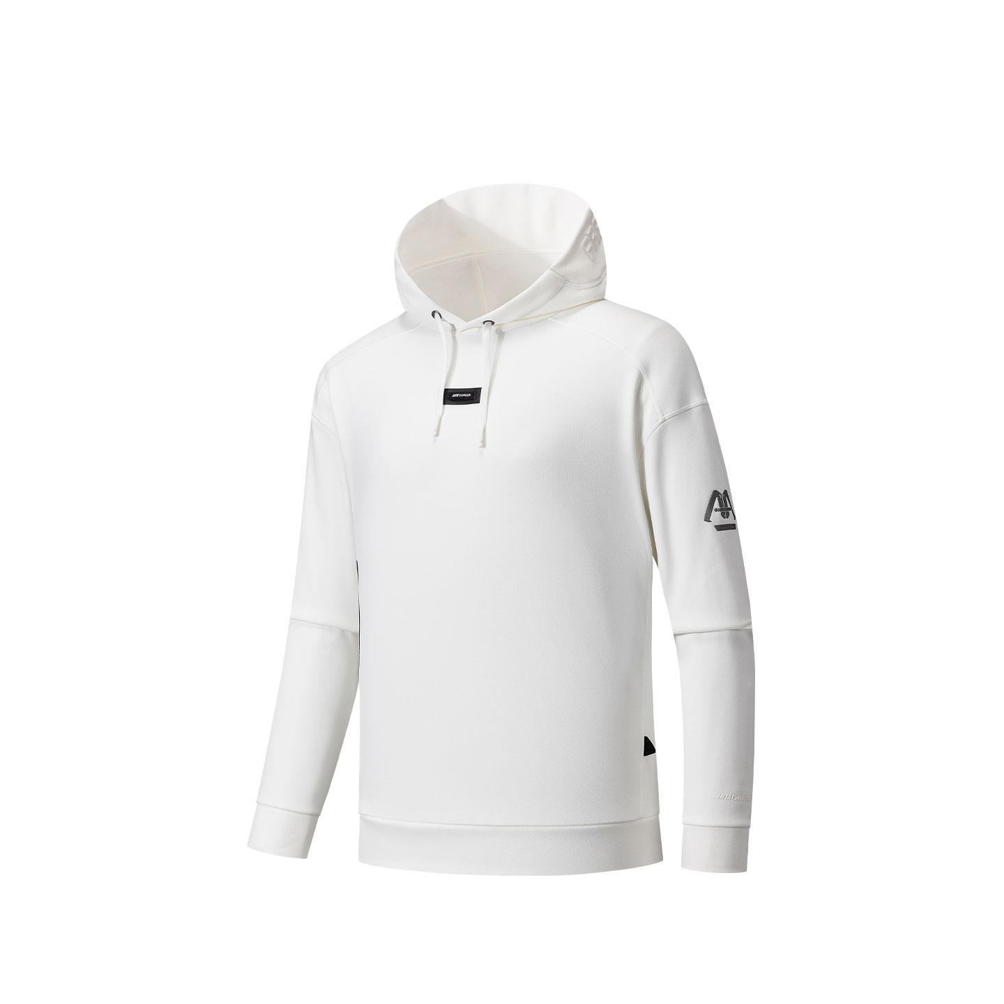 

Anta Свитшот унисекс с капюшоном, с надписями, повседневный, универсальный, флисовый, теплый, свободного кроя, 172540701-2 M