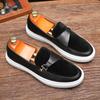 Fashion Fashion Men's Casual Slip-on Leather Shoes Men Classic Buckle Loafers Moccasins Mens Outdoor Board Shoe Driving Flats
