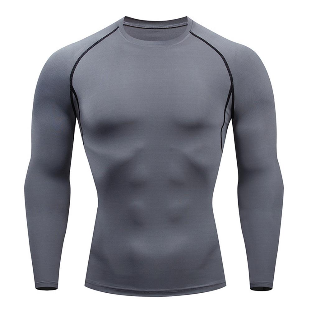 2026 Men Compression Running T-shirt Fitness Tight Long Sleeve Sport Shirts Training Jogging Tops Gym Sportswear Dry Fit Rashgard