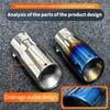 Car Exhaust Muffler Tail Pipe For Mazda 3 Qashqai Renault Clio 5 2019-2022 Stainless Steel Car Tailpipe Decor Accessories