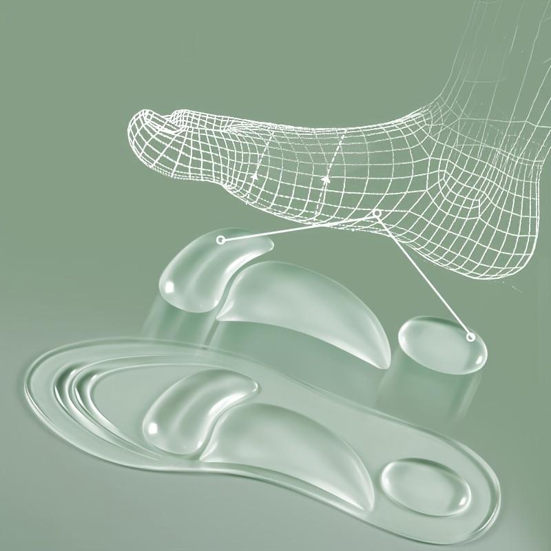 Silicone Massage Foot Arch Support Insoles for Men and Women, Soft and Super Soft, Flat Feet, Long Standing Without Fatigue,Poop Feeling Insoles