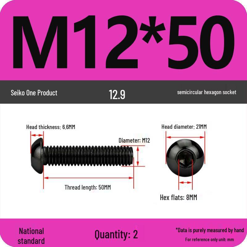 High-Strength 12.9 Pan Head Socket Cap Screws: M6, M8, M10, M12 Sizes
