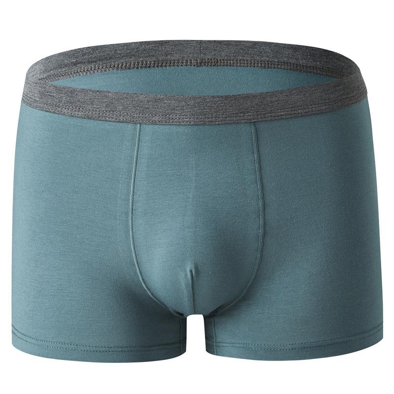 Large Size Men's Spring and Summer Cotton Youth Mid - Waist Flat Angle Underwear