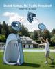 Pop Up Shower Tent, Instant Portable Privacy Tent Changing Room with Ground Stakes, Ropes, and Carry Bag, 190T Polyester with Silver Coating, Quick