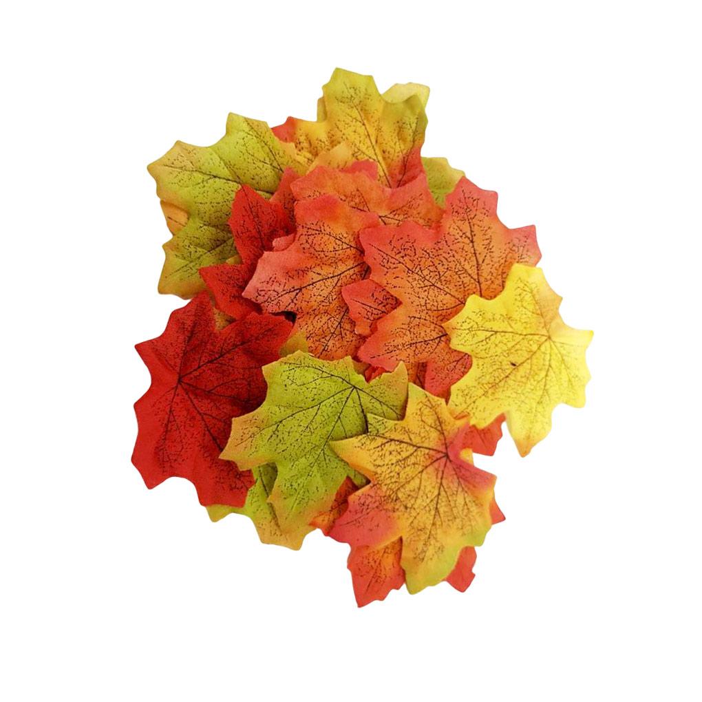 

100 штук Искусственная гирлянда из кленовых листьев Листья Тематическая вечеринка Сезонная атмосфера Растения Реквизит для фотосъемки