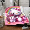1 Stück Hello Kitty Igel Decke Leichte Flanell Überwurfdecke für Sofa Bett Reise Camping Wohnzimmer Büro Couch Stuhl