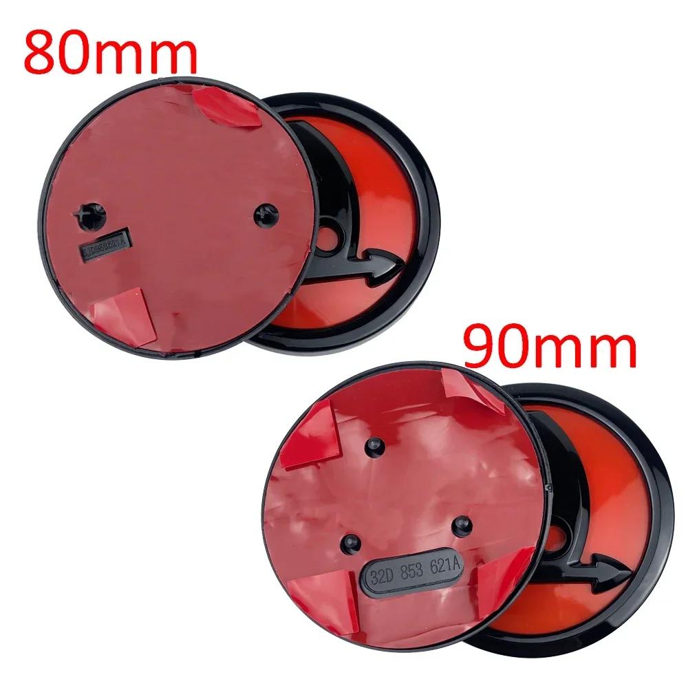 2025 Hot 2Pcs 80mm 90mm Emblem For Skoda Fabia 1 2 Octavia a7 RS Superb Rapid Yeti Karoq Vision Car Head Front Rear Boot Tailgat