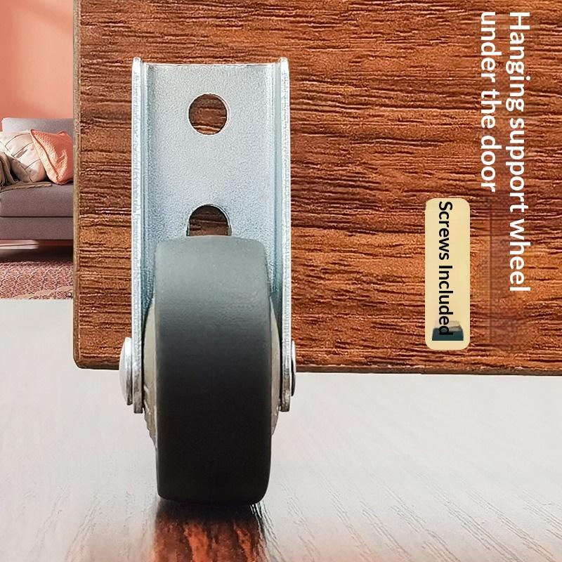 4Pcs Solid Fixed Caster Wheels Wear Resistant Movable Directional Rollers for Warehouse Trolleys Storage Shelves Household Furniture