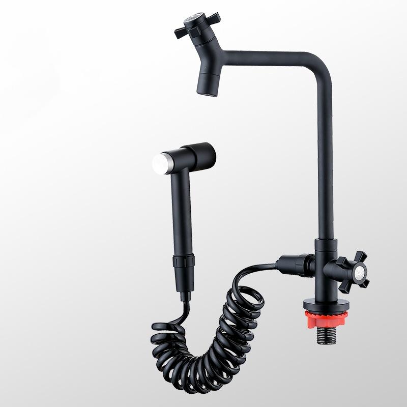 Fregadero de Cocina de Acero Inoxidable 304 Grifo de Agua Fría Pistola de Pulverización Multifunción Grifo de Agua Fría Individual Grifo para Piscina de Balcón