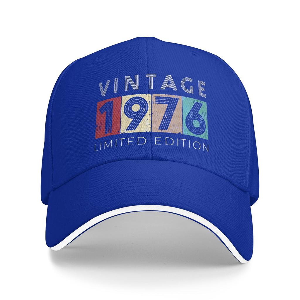 Vintage 1976 Limited Edition Birthday Gift Casual Baseball Cap Summer  Trucker Hat Hip Hop Hats Men Streetwear Baseball Caps